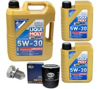 Olio Motore Set 5W-30 Liqui Moly 7 Litro + Filtro Olio+Vite per . Audi A4 A6