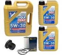 Olio Motore Set 5W-30 Liqui Moly 7 Litro + Filtro Olio+Vite per . Audi Q7 3.0