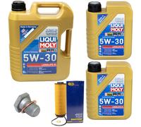 Olio Motore Set 5W-30 Liqui Moly 7 Litro + Filtro Olio+Vite per BMW 3er 7er 730d