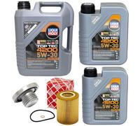 Olio Motore Set 5W-30 Liqui Moly 7 Litro + Filtro Olio+Vite per BMW 3er E46 X3