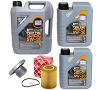 Olio Motore Set 5W-30 Liqui Moly 7 Litro + Filtro Olio+Vite per BMW 3er X3 X5