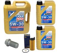 Olio Motore Set 5W-30 Liqui Moly 7 Litro + Filtro Olio+Vite per BMW 6er 640d F12