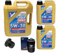 Olio Motore Set 5W-30 Liqui Moly 7 Litro + Filtro Olio+Vite per Volkswagen