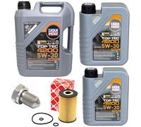 Olio Motore Set 5W-30 Liqui Moly 7 Litro + Filtro Olio+Vite per VW Crafter 30-35