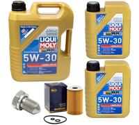 Olio Motore Set 5W-30 Liqui Moly 7 Litro + Filtro Olio+Vite per VW Crafter 30-50