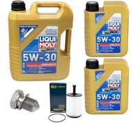 Olio Motore Set 5W-30 Liqui Moly 7 Litro + Filtro Olio+Vite per VW Multivan V.