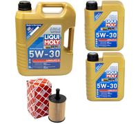 Olio Motore Set 5W-30 Liqui Moly 7 Litro + Filtro per VW Transporter V 1.9 Tdi