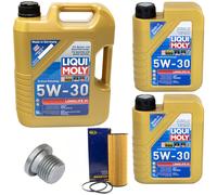 Olio Motore Set 5W-30 Liqui Moly 7 Litro +Filtro+Vite per Audi Q5 3.0