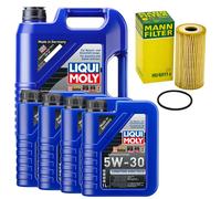 Olio Motore Set 5W-30 Liqui Moly 9 Litro + Filtro per Opel Movano B 2.3 CDTI