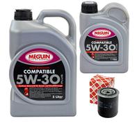 Olio Motore Set 5W-30 Plus Meguin 6 Litro + Filtro per Audi Skoda VW Passat 2.8