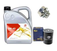 Olio Motore Set 5W-40 5 Litro + Filtro Olio+Vite per Mitsubishi Lancer
