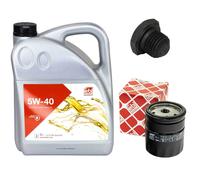 Olio Motore Set 5W-40 5 Litro + Filtro Olio+Vite per Opel Omega B Vectra Sintra