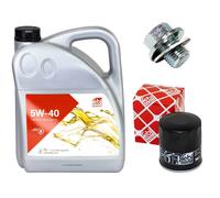 Olio Motore Set 5W-40 5 Litro + Filtro Olio+Vite per Toyota Corolla Auris Rav 4