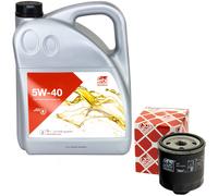 Olio Motore Set 5W-40 5 Litro + Filtro per Seat Ibiza III 1.8 T Cupra R 6L1 180