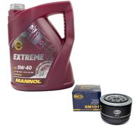 Olio Motore Set 5W-40 5 Litro + Filtro Sm 101 per lada 110 111 112 Opel Omega A