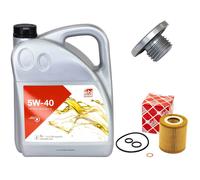 Olio Motore Set 5W-40 5 Litro + Filtro + Tappo Scarico Olio per BMW 3er 316 318i