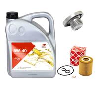 Olio Motore Set 5W-40 5 Litro + Filtro + Tappo Scarico per BMW 3er 316 318 E46