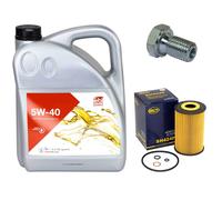 Olio Motore Set 5W-40 5 Litro + Filtro + Tappo Scarico per BMW 3er 318 Z3