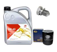 Olio Motore Set 5W-40 5 Litro +Filtro+Vite per Audi Cabriolet A8 2.6