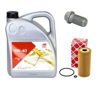 Olio Motore Set 5W-40 5 Litro +Filtro+Vite per Mercedes Classe A Vaneo
