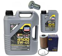 Olio Motore Set 5W-40 6 Litro + Filtro Sh 401 + Vite per BMW 5er 7er E32 E34
