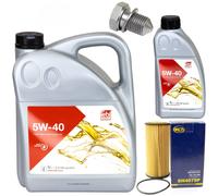 Olio Motore Set 5W-40 6 Litro + Filtro Sh 4079 P + Vite per VW Golf Variant VII