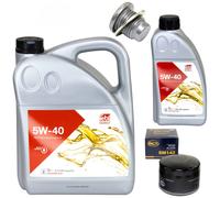 Olio Motore Set 5W-40 6 Litro + Filtro Sm 142 + Vite per Opel Vivaro Renault Di