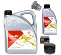 Olio Motore Set 5W-40 6 Litro + Filtro Sm 142 + Vite per Renault Megane Laguna
