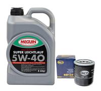 Olio Motore Set 5W-40 Meguin 5 Litro + Filtro Sm 124 per Honda Civic VII Cr-V II