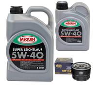 Olio Motore Set 5W-40 Meguin 6 Litro + Filtro per Lancia Nissan Opel Renault 2.0