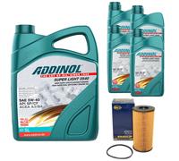 Olio Motore Set 5W-40 Super Light 0540 9 Litro + Filtro per Renault Laguna III