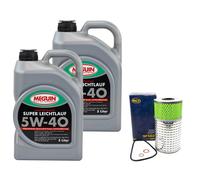 Olio Motore Set 5W-40 Vollsynth Meguin 10 Litro + Filtro per Daewoo Ssangyong