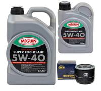 Olio Motore Set 5W-40 Vollsynth Meguin 6 Litro + Filtro per Fiat VW Transporter
