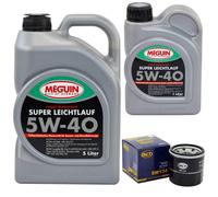 Olio Motore Set 5W-40 Vollsynth Meguin 6 Litro + Filtro per Subaru Forester