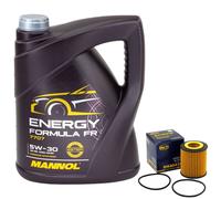 Olio Motore Set 5W30 5 Litro + Filtro Olio Sh 4043 P per Mazda 3 6 Berlina