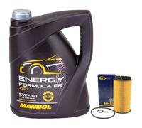 Olio Motore Set 5W30 5 Litro + Filtro Olio Sh 422 P per Renault 25