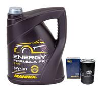 Olio Motore Set 5W30 5 Litro + Filtro Olio Sm 107/1 per Ford Fuoco Torneo
