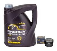 Olio Motore Set 5W30 5 Litro + Filtro Olio Sm 142 per Dacia Logan MCV