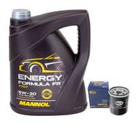 Olio Motore Set 5W30 5 Litro + Filtro Olio Sm 832 per Dacia Logan MCV II