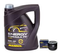 Olio Motore Set 5W30 5 Litro + Filtro Sm 5084 per Iveco Quotidiano IV Scatola