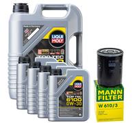 Olio Motore Set 6100 0W-30 Liqui Moly 9 Litro + Filtro per Mitsubishi Pajero 2.4