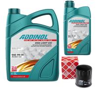 Olio Motore Set Addinol 0W-30 Giga Luce 6 Litro + Filtro per Chrysler Dodge Jeep