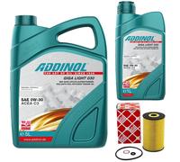 Olio Motore Set Addinol 0W-30 Giga Luce 6 Litro + Filtro per Hyundai i30 i40 Kia