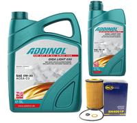 Olio Motore Set Addinol 0W-30 Giga Luce 6 Litro + Filtro per Hyundai Kia