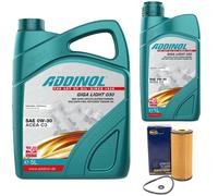 Olio Motore Set Addinol 0W-30 Giga Luce 6 Litro + Filtro per Mercedes Classe A