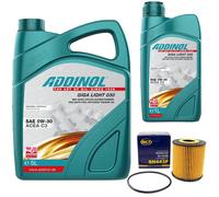 Olio Motore Set Addinol 0W-30 Giga Luce 6 Litro + Filtro per Volvo S40 I V40 1.6