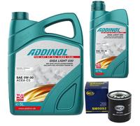 Olio Motore Set Addinol 0W-30 Giga Luce 6 Litro + Filtro per VW Transporter V.