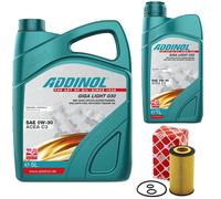 Olio Motore Set Addinol 0W-30 Giga Luce 6 Litro + Olio per Mercedes