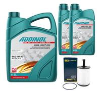 Olio Motore Set Addinol 0W-30 Giga Luce 7 Litro + Filtro Olio per VW Vans V