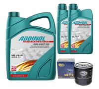 Olio Motore Set Addinol 0W-30 Giga Luce 7 Litro + Filtro per Lancia kappa 3.0
